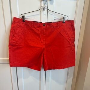 Boden Red and Orange Bermudas Vibrant Summer Shorts